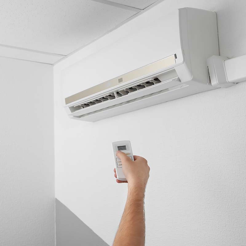 Ductless Air Conditioner With Remote Control at South Shore, Massachusetts Home